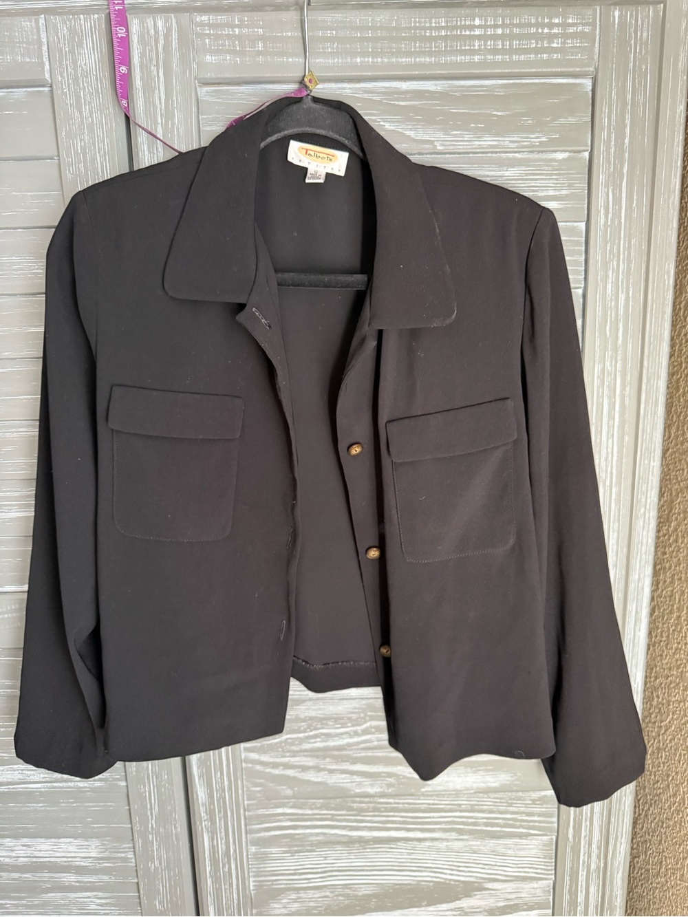 Talbots Black Women's Jacket with Front Pockets